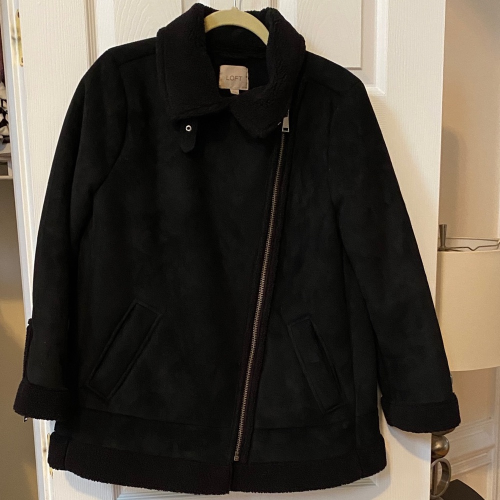 LOFT Elegant Black Knit Jacket